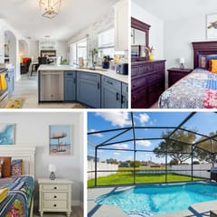 Colorful 4BR Pool Home Near Orlando Airport | BBQ